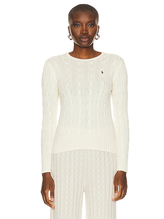 Polo Ralph Lauren Julianna Long Sleeve Pullover Sweater in Cream