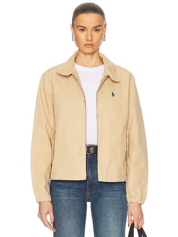 Polo Ralph Lauren Canvas Windbreaker Jacket in Vintage Khaki | FWRD