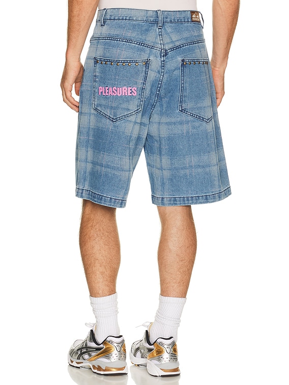 Pleasures Experiment Jorts in Indigo | FWRD