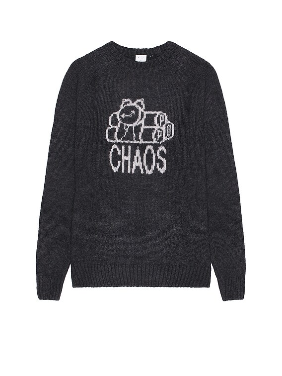 トップス POP TRADING COMPANY Initial Knitted Pop Knitted Logo Crewneck Navy