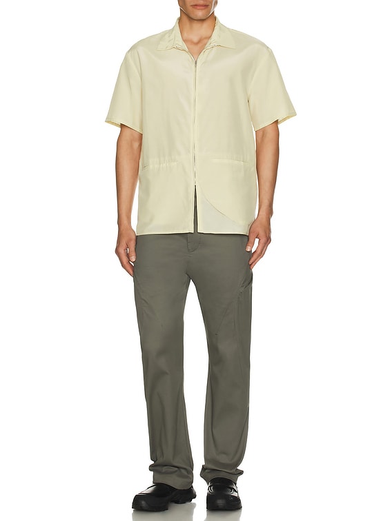 POST ARCHIVE FACTION (PAF) 8.0 Half Shirt Right in Yellow | FWRD