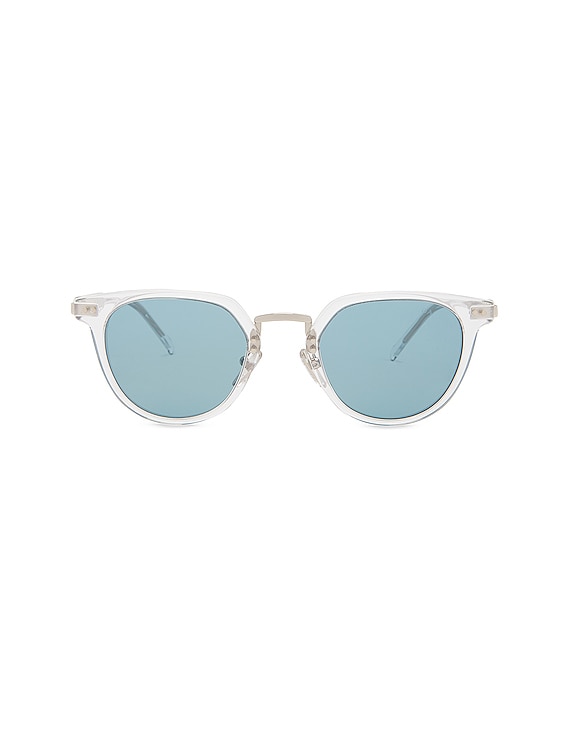 Prada 0PR 17YS Sunglasses in Transparent & Polar Blue Crystal | FWRD