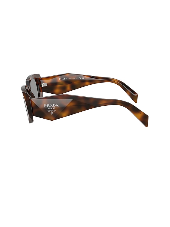 Prada Rectangular Sunglasses in Juniper Tortoise | FWRD