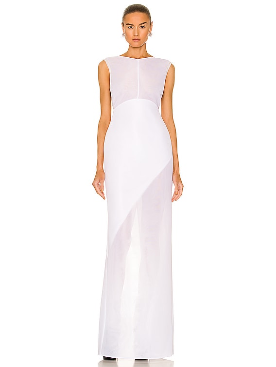 White open 2024 back gown