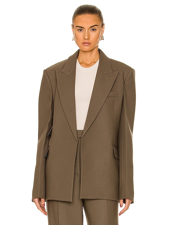 Peter Do Oversized Blazer in Warm Grey | FWRD