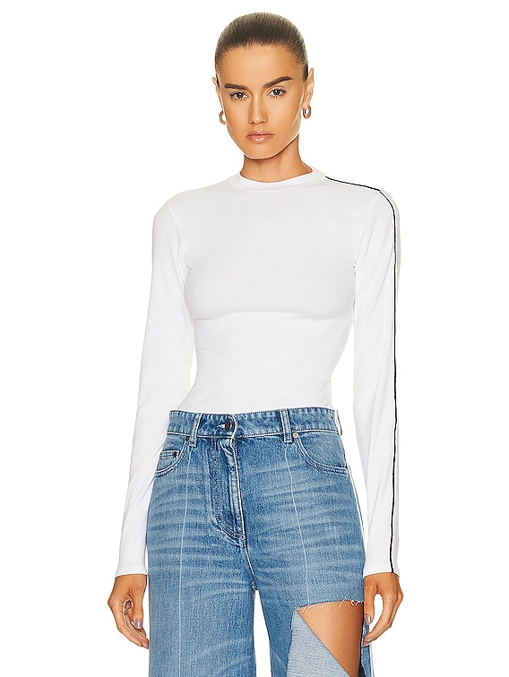 Peter Do Ribbed Long Sleeve T-Shirt in White