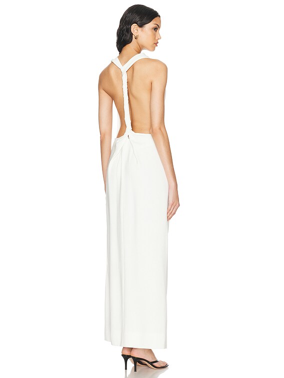 navy blue dress for baby girl Proenza Schouler Selena Twist Back Dress in White
