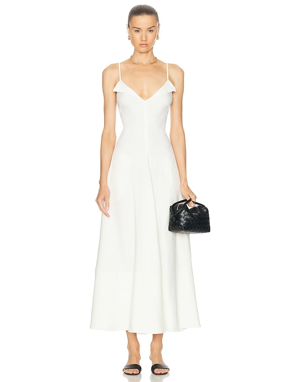 【関税込み】Proenza Schouler オフホワイト Ruby マキシドレス Proenza Schouler Ruby Dress in Pearl | FWRD