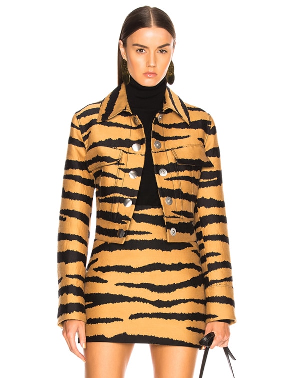 Tiger Print Jacquard Jacket