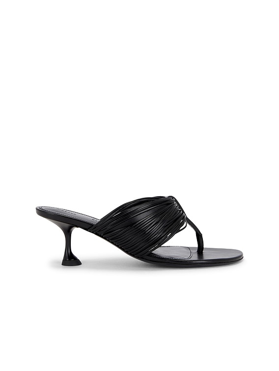 Proenza Schouler Cable Thong Sandal in Black | FWRD