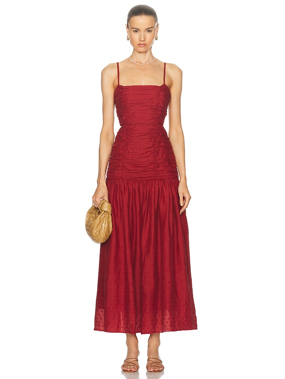 strapless open back dress Ellen Mini Dress - Red main image 1