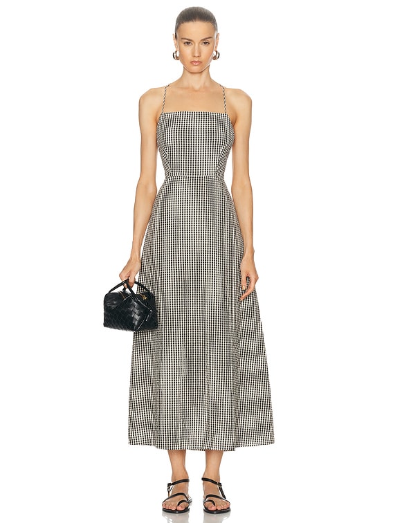 Posse Lori Dress in Gingham Black & Cream | FWRD