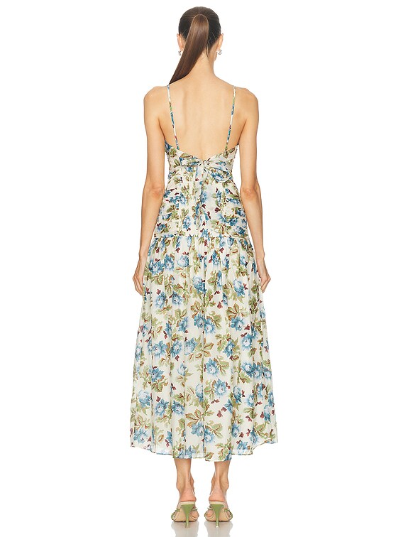 Posse Raquel Maxi Dress in Cream Multi | FWRD