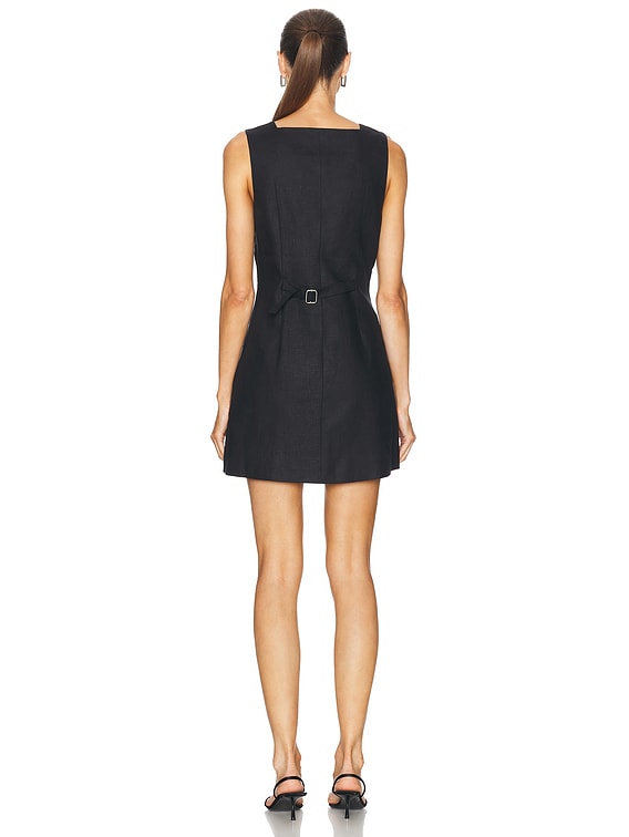 blue dress for baby girl Posse Rio Button Mini Dress | Black | Size M main image 1