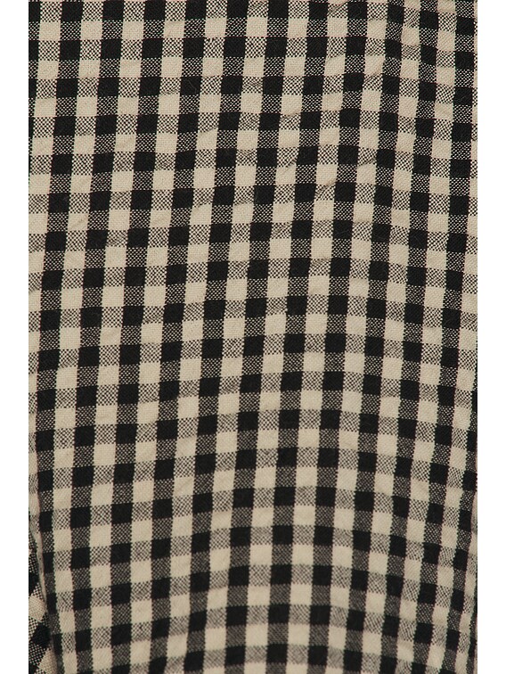 Posse Amelia Square Neck Dress in Gingham Black & Cream | FWRD