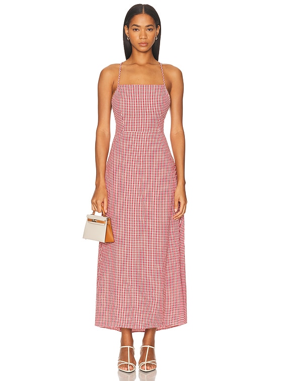Posse Lori Dress in Red Gingham | FWRD