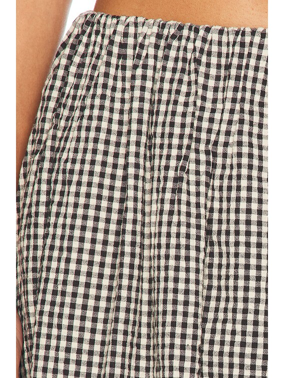 Posse Lucas Skirt in Gingham Black & Cream | FWRD