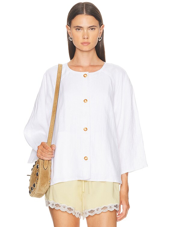 Posse Olivia Blouse in Ivory | FWRD