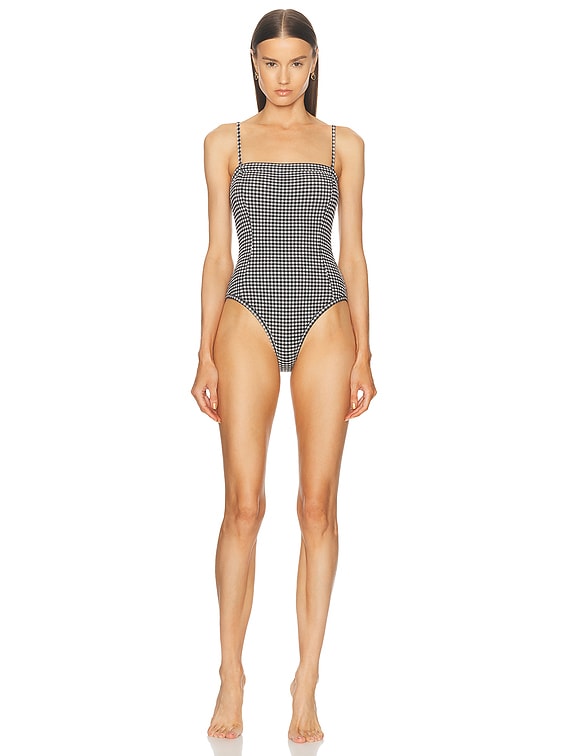 ワンピース HUECLOSET Two way summer one piece (9color) Madewell Second Wave Ribbed Crisscross One-Piece Swimsuit