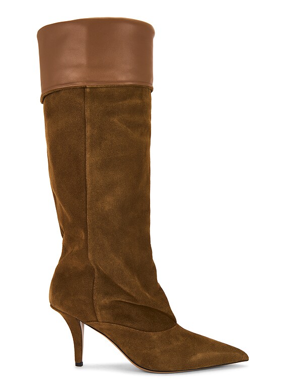 Paris Texas Ines Reverse Midcalf 75 Boot in Sigaro & Cognac | FWRD