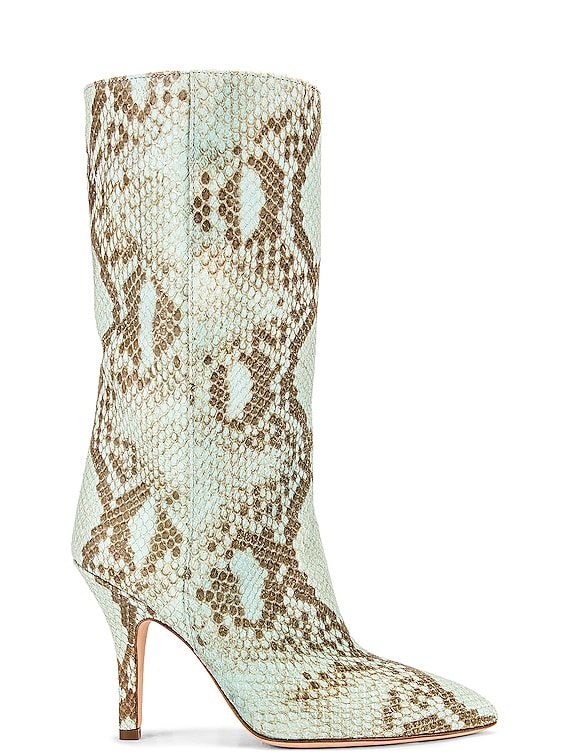 靴 PARIS TEXAS light blue python long boots PARIS TEXAS light blue python long boots