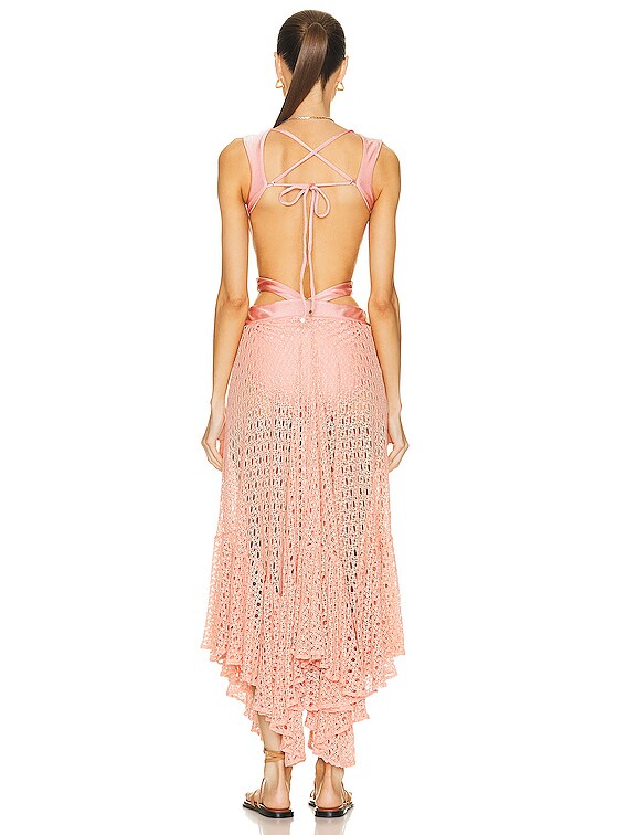 PatBO Monstera Sleeveless Beach Dress in Apricot | FWRD