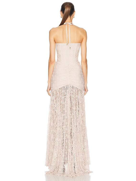 beige seashell dress La Femme Dress 32648 main image 0