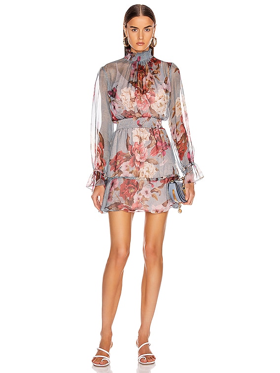 patbo peony print dress