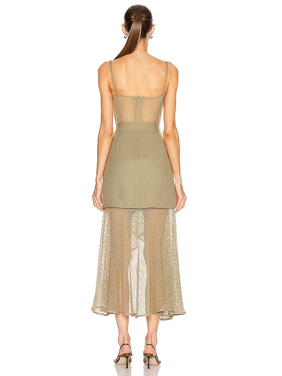 knee length dresses for ladies Sancia Linen Corset Midi Dress main image 0