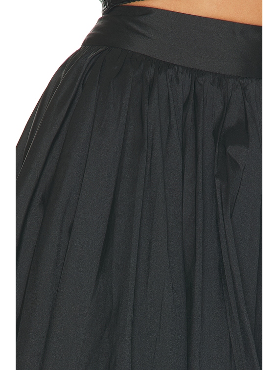 PatBO Taffeta Bloom Bubble Midi Skirt in Black | FWRD
