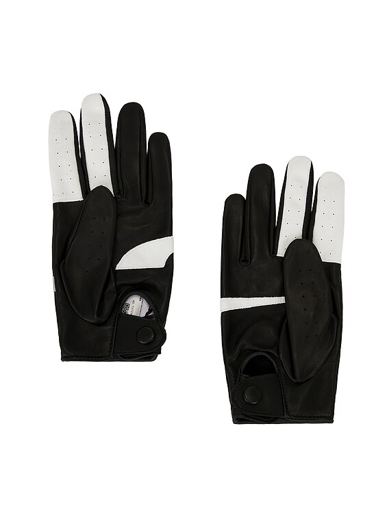 Puma Select x A$Ap Rocky Driving Gloves in Puma Black, Fierce Red