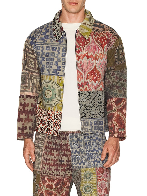 Found Found Watercolor Mosaic Work Jacket in Multi | FWRD