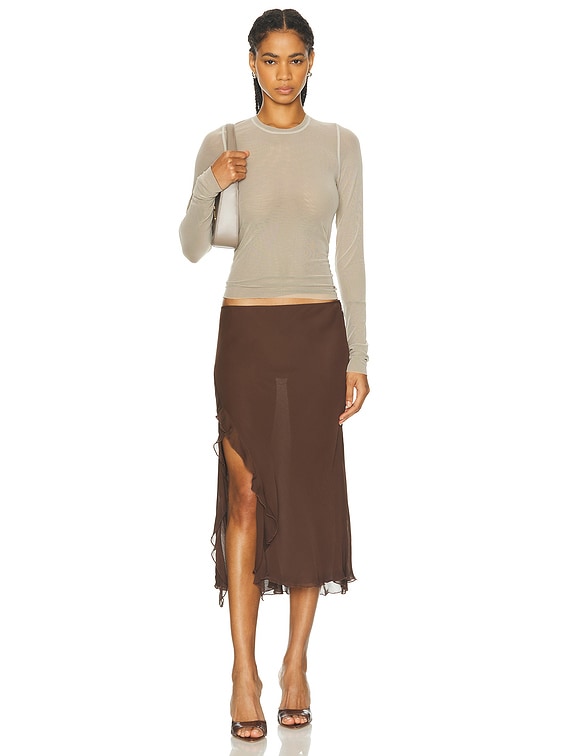 Long Sleeve Mesh Top