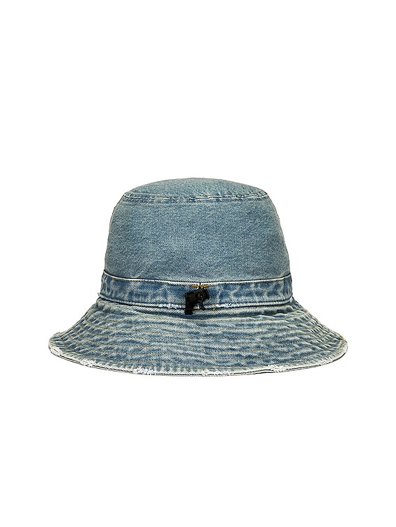 R13 Oversized Bucket Hat in Toni Blue FWRD