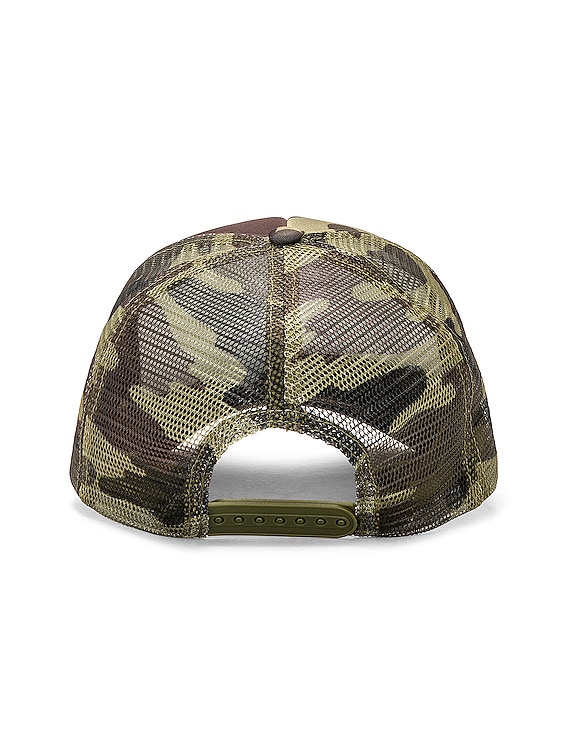 R13 Trucker Hat in Camouflage Olive | FWRD
