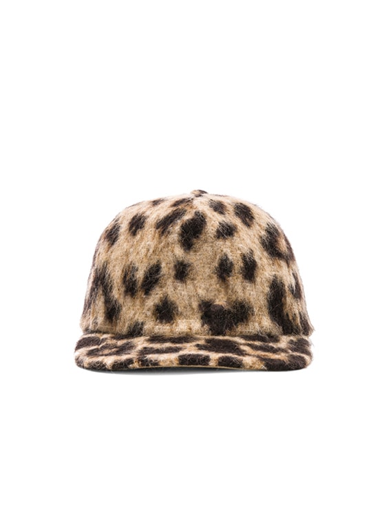 R13 Flat Brim Baseball Cap in Leopard FWRD