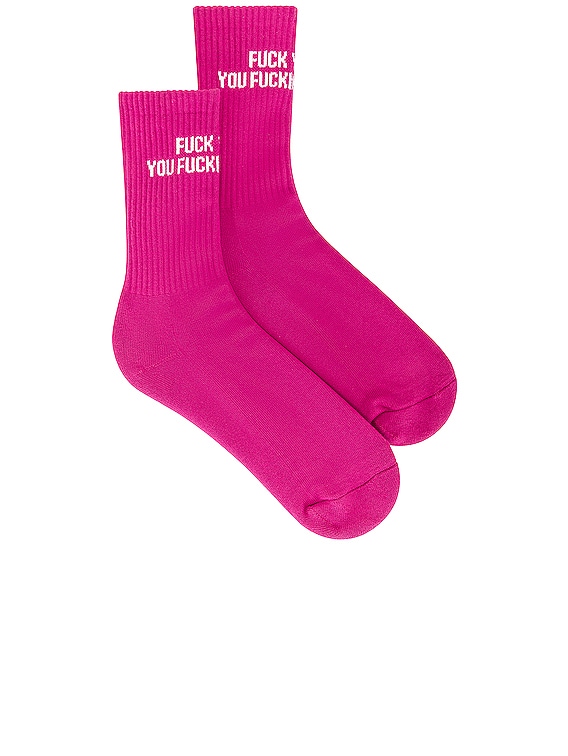 R13 Fyyff Socks in PINK FYYFF FWRD