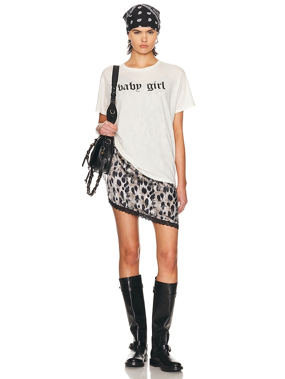 silver dress with black boots Miss Lola main image 1