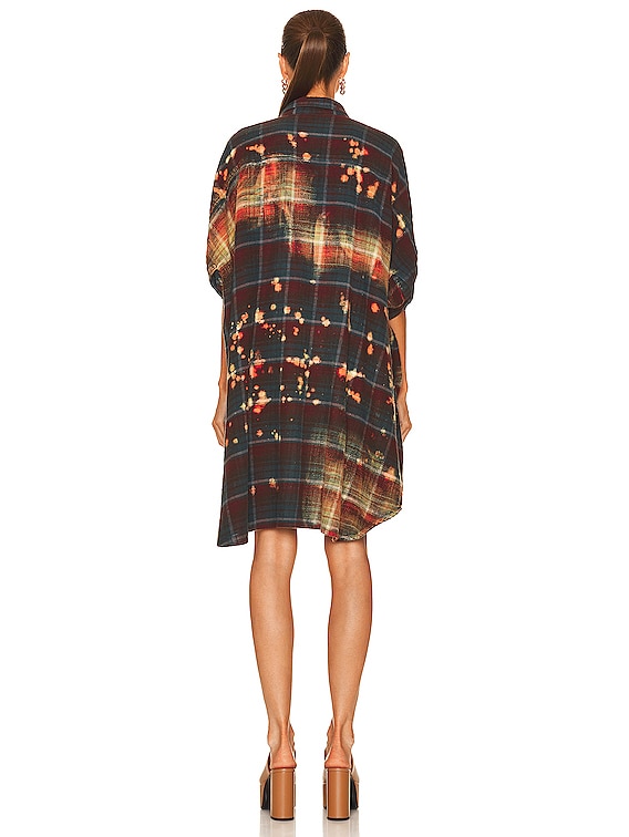 bleached shirt dress R13 Jumbo Shirtdress - Bleached Black Stripe