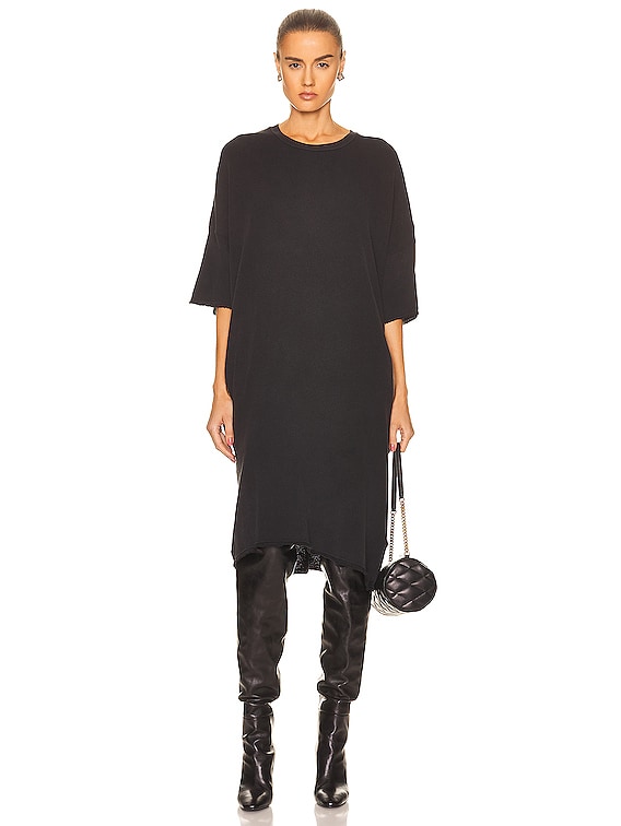 R13 Elongated T Shirt Dress in Acid Black FWRD