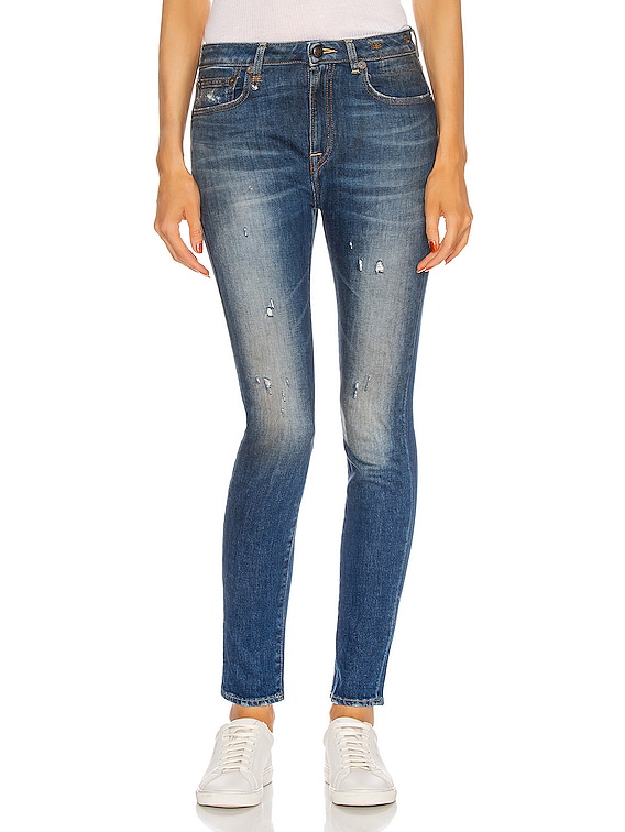 R13 Alison Skinny in Jimi Indigo FWRD