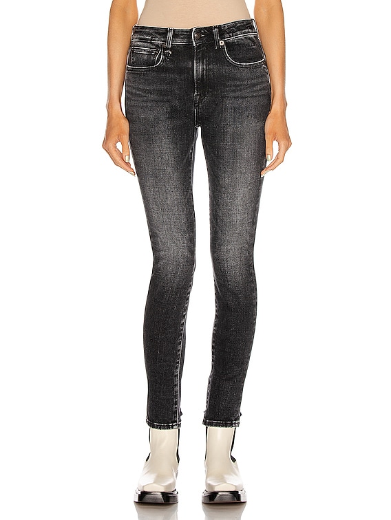 R13 Alison Skinny in Morrison Black FWRD