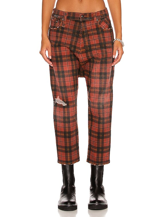 R13 Tailored Drop in Ash Red Plaid