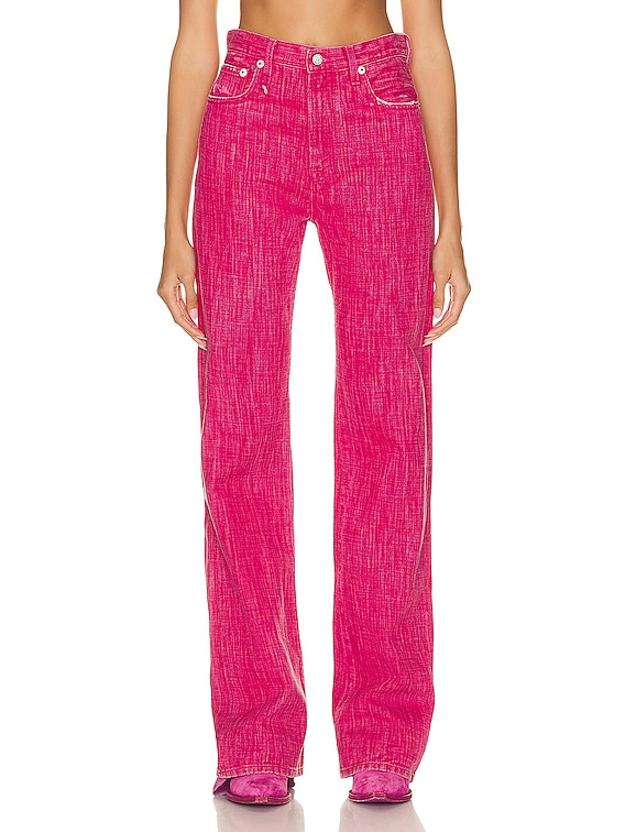 R13 Jane Jean in VIVID PINK FWRD