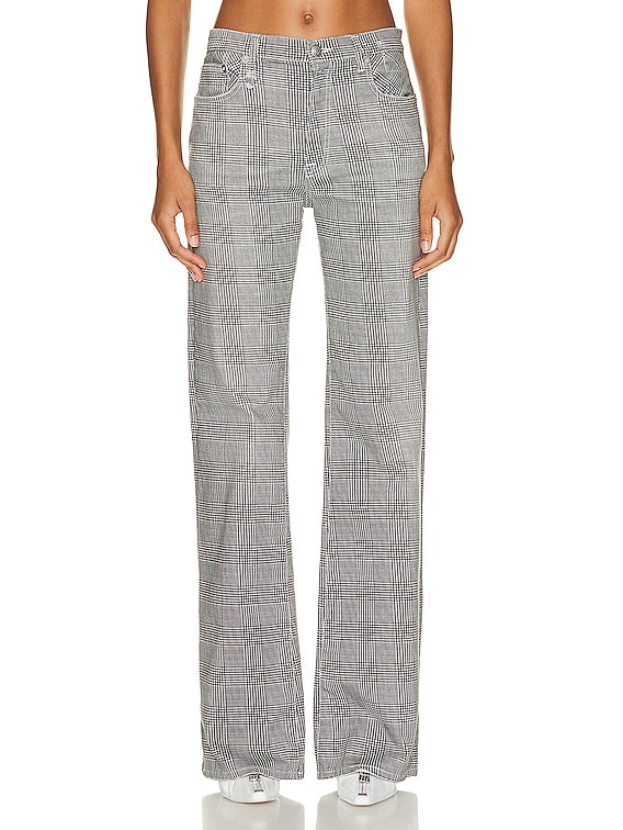 R13 Plaid Fitted Pants Relaxed Trousers