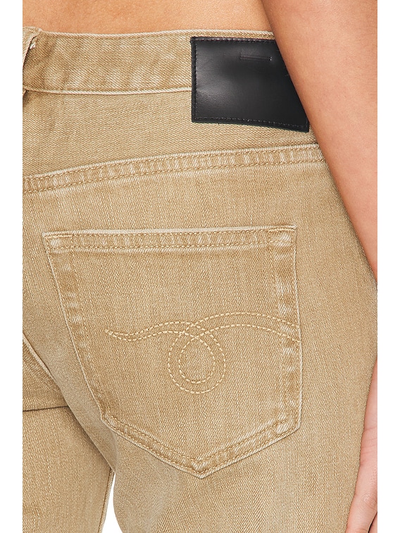 R13 Boy Flare Leg in Olive Green Haze Stretch | FWRD