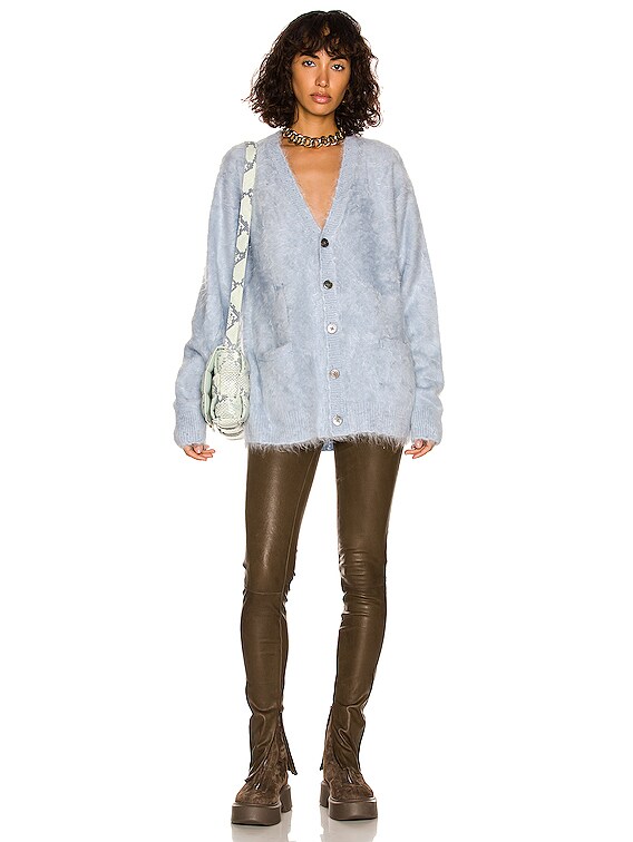 R13 Brushed Cashmere Cardigan in Light Blue | FWRD R13 Brushed Cashmere Cardigan in Light Blue | FWRD