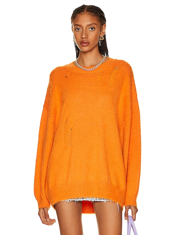 R13 Shaggy Oversized Sweater in Orange | FWRD