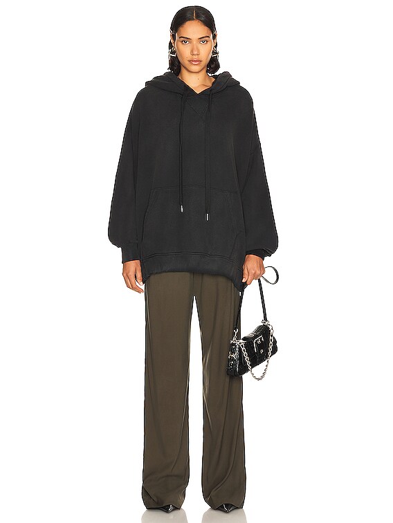 R13 Jumbo Hoodie in Black | FWRD
