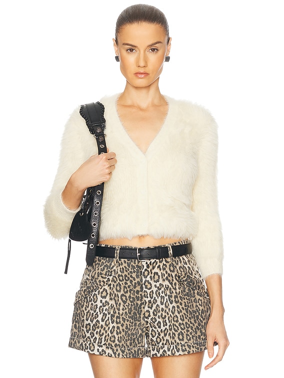 R13 Balloon Cardigan in Cream FWRD - Main Image